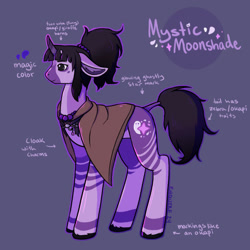 Size: 540x540 | Tagged: safe, oc, oc only, oc:mystic moonshade, hybrid, okapi, hybrid oc