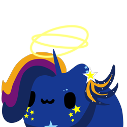 Size: 2852x2851 | Tagged: safe, artist:equestriaexploration, oc, oc only, oc:starbeam gaze, alicorn, pony, blob pony, chibi, cute, female, filly, foal, gift art, simple background, solo, transparent background, vibing