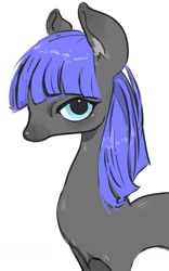 Size: 635x1015 | Tagged: safe, artist:calmstate2, maud pie, earth pony, pony, g4, alternate color palette, bust, female, mare, simple background, solo, white background