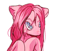 Size: 440x365 | Tagged: safe, artist:calmstate2, pinkie pie, earth pony, pony, g4, bust, female, mare, pinkamena diane pie, simple background, solo, white background