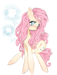 Size: 481x638 | Tagged: safe, artist:calmstate2, fluttershy, pegasus, pony, g4, anatomical horror, anatomically incorrect, chest fluff, female, mare, sitting, solo