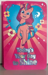 Size: 3649x5712 | Tagged: safe, sunny starscout, earth pony, g5, my little pony: tell your tale, birthday, birthday card, card, irl, merchandise, photo, solo