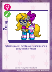 Size: 260x359 | Tagged: safe, derpibooru exclusive, oc, oc only, pony, unicorn, pony town, twilight sparkle's secret shipfic folder, bow, clothes, gray mane, hair bow, horn, pride, pride flag, socks, tail, tail bow, thigh highs, transgender, transgender pride flag, yellow eyes, yellow mane, yellow tail