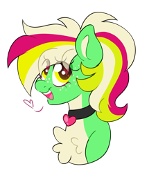 Size: 1822x2123 | Tagged: artist needed, safe, oc, oc only, oc:gumdrops, pegasus, pony, bust, collar, portrait, solo