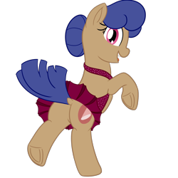 Size: 2000x2000 | Tagged: artist needed, safe, oc, oc only, oc:dancer do, pony, 4chan, blue mane, clothes, cutie mark, dress, secret santa, skirt, standing on two hooves, upskirt