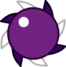 Size: 220x222 | Tagged: safe, artist:mega-poneo, oc, oc:duskstripe, dragon, ball, barbs, dragonified, rolling, simple background, solo, species swap, spin dash, transparent background