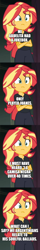 Size: 500x3092 | Tagged: safe, edit, edited screencap, screencap, luis, sunset shimmer, human, g4, ant-man, argentina, comic, human sunset, marvel, screencap comic, spanish