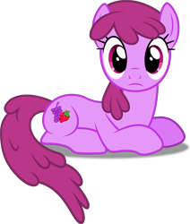 Size: 4118x4866 | Tagged: safe, artist:firlin123, berry punch, berryshine, earth pony, pony, g4, .svg available, background pony, female, looking at you, lying down, mare, prone, simple background, solo, svg, transparent background, vector