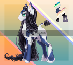 Size: 2787x2478 | Tagged: safe, artist:akenodono, artist:officialakenodono, oc, oc only, earth pony, pony, ear fluff, fetlock tuft, reference sheet, solo, watermark