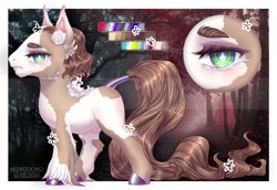 Size: 3200x2200 | Tagged: safe, artist:akenodono, artist:officialakenodono, oc, oc only, earth pony, pony, back fluff, cheek fluff, ear fluff, outdoors, passepartout, reference sheet, signature, solo, unshorn fetlocks