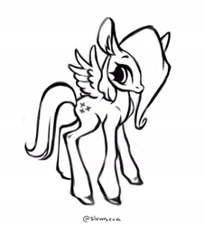 Size: 1748x1937 | Tagged: safe, artist:slemseva, fluttershy, pegasus, pony, g4, black and white, female, grayscale, hair over one eye, lanky, long legs, mare, monochrome, simple background, skinny, solo, tall, thin, white background