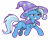 Size: 5000x4000 | Tagged: safe, artist:dddafterdark, trixie, pony, unicorn, g4, blue coat, curly mane, curly tail, female, floppy ears, hat, horn, pink eyes, simple background, solo, tail, transparent background, two toned mane, two toned tail, wizard hat, wizard robe