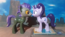 Size: 4608x2592 | Tagged: safe, starlight glimmer, oc, oc:shuffle, earth pony, unicorn, g4, customized toy, earth pony oc, female, figurine, horn, irl, male, photo, toy