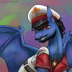 Size: 3307x3307 | Tagged: safe, artist:chrystal_company, oc, oc only, bat pony, pony, equestria at war mod, solo