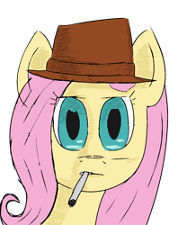 Size: 1000x1200 | Tagged: safe, artist:kroatische doge, fluttershy, pony, g4, cigarette, female, mare, meme, oppenheimer, smoking, solo