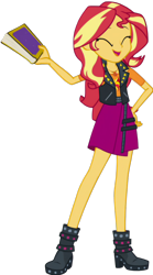 Size: 1108x2000 | Tagged: safe, editor:cutler1228, sunset shimmer, human, equestria girls, g4, clothes, female, simple background, skirt, solo, transparent background