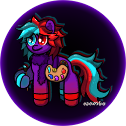 Size: 1900x1900 | Tagged: safe, artist:nambo, oc, oc only, earth pony, pony, painter, red and blue