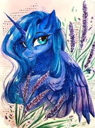 Size: 2984x3979 | Tagged: safe, artist:jsunlight, princess luna, alicorn, pony, g4, solo, traditional art, watercolor painting