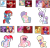 Size: 750x720 | Tagged: safe, artist:foxfinite, applejack, fluttershy, pinkie pie, rainbow dash, rarity, twilight sparkle, oc, alicorn, earth pony, pegasus, pony, rabbit, unicorn, g4, adoptable, ambiguous gender, animal, bowtie, braces, bunny ears, caine (tadc), colt, crossover, crying, doll, female, filly, foal, fusion:caine (tadc), fusion:gangle, fusion:jax (tadc), fusion:pomni, fusion:ragatha, fusion:zooble, gangle, gritted teeth, hat, heterochromia, horn, hybrid oc, jax (tadc), jester, jester hat, male, mane six, mare, mask, pomni, ragatha, ragdoll, smiling, stallion, teeth, the amazing digital circus, toy, twilight sparkle (alicorn), zooble