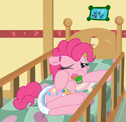 Size: 1537x1489 | Tagged: safe, pinkie pie, pony, g4, diaper, female, heart, image, mare, png, solo