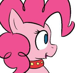 Size: 896x844 | Tagged: safe, pinkie pie, pony, g4, collar, female, image, mare, png, solo