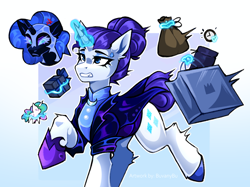 Size: 3000x2244 | Tagged: safe, artist:buvanybu, nightmare moon, rarity, g4