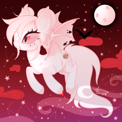 Size: 1059x1060 | Tagged: safe, artist:anzui, artist:ponywaifu, oc, oc:batalia, bat pony, female, solo, solo female