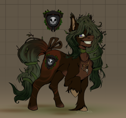 Size: 2950x2749 | Tagged: safe, artist:nekromaanta, oc, oc only, demon, demon pony, earth pony, pony, solo