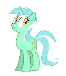 Size: 4375x5000 | Tagged: safe, artist:elviswjr, lyra heartstrings, pony, unicorn, g4, female, full body, horn, liar face, mare, png, scrunchy face, simple background, solo, transparent background, vector