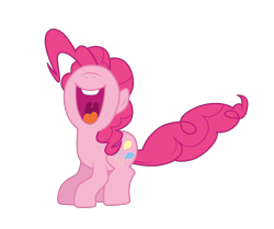 Size: 4787x4000 | Tagged: safe, artist:anonymousandrei, pinkie pie, earth pony, pony, buckball season, g4, my little pony: friendship is magic, female, great moments in animation, mare, no eyes, nose in the air, open mouth, simple background, transparent background, vector, volumetric mouth