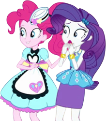 Size: 2209x2520 | Tagged: safe, edit, edited screencap, editor:mrtoonlover83, screencap, pinkie pie, rarity, human, equestria girls, g4, background removed, female, not a vector, server pinkie pie