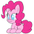 Size: 900x900 | Tagged: safe, artist:unitxxvii, pinkie pie, earth pony, pony, g4, female, lying down, mare, missing cutie mark, no pupils, ponk, prone, simple background, solo, transparent background