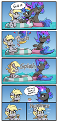 Size: 1200x2520 | Tagged: safe, artist:la hum, derpy hooves, oc, oc:lovely tune, comic:double melody, g4, comic