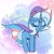 Size: 2000x2000 | Tagged: safe, artist:jubyskylines, trixie, pony, unicorn, g4, brooch, cape, cheek fluff, clothes, cute, ear fluff, eyes closed, female, fluffy tail, hat, heart, horn, jewelry, mare, pink hooves, pretty, pride, pride flag, solo, sparkles, tail, trans trixie, transgender, transgender pride flag, trixie's brooch, trixie's cape