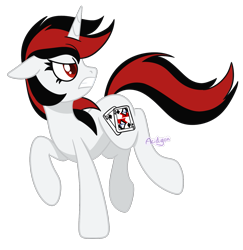 Size: 1457x1499 | Tagged: safe, artist:acidigon, oc, oc only, oc:blackjack, pony, unicorn, fallout equestria, fallout equestria: project horizons, angry, ears back, fanfic art, female, horn, mare, running, simple background, solo, transparent background