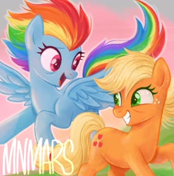 Size: 1513x1532 | Tagged: safe, artist:mn27, applejack, rainbow dash, pony, g4, female, lesbian, older, ship:appledash, shipping