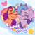 Size: 2048x2048 | Tagged: safe, artist:l211art, queen haven, sunny starscout, alicorn, pony, g5, adorahaven, commission, cute, female, heart, holiday, lesbian, nuzzling, race swap, ship:sunnyhaven, shipping, smiling, sunnybetes, sunnycorn, valentine, valentine's day, ych result