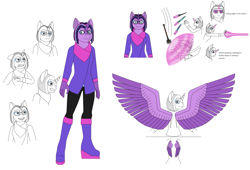 Size: 3135x2131 | Tagged: safe, artist:star153, twilight sparkle, alicorn, pony, unicorn, anthro, g4, my little pony: the movie, 2017 movie, art, artwork, blast, blue, boots, clothes, coat, daggers, ears, horn, lazer, mace, magic, purple, shield, shoes, solo, telekinesis, telepathy, twilight sparkle (alicorn), weapon, wings