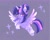 Size: 2048x1638 | Tagged: safe, artist:petaltwinkle, twilight sparkle, alicorn, pony, g4, adversarial noise, alternate design, colored wings, ear piercing, earring, eye clipping through hair, eyebrows, eyebrows visible through hair, female, flying, golden eyes, gradient ears, gradient horn, gradient legs, gradient wings, hair bun, heterochromia, horn, jewelry, lavender background, mare, monocle, piercing, purple eyes, simple background, solo, sparkles, spread wings, twilight sparkle (alicorn), wings