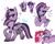 Size: 1440x1141 | Tagged: safe, alternate version, artist:petaltwinkle, pinkie pie, twilight sparkle, alicorn, earth pony, pony, g4, altered cutie mark, alternate cutie mark, alternate hairstyle, blushing, choker, chokertwi, cute, diapinkes, duality, duo, emo twilight, female, floppy ears, goth, heart, heart eyes, looking at each other, looking at someone, mare, question mark, self paradox, simple background, sparkles, studded armband, twilight sparkle (alicorn), white background, wingding eyes