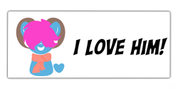 Size: 3000x1500 | Tagged: safe, alternate version, artist:sweet cream, oc, oc only, oc:bliss, oc:puffy bliss, pony, unicorn, clothes, commission, exclamation point, goat horns, hair over eyes, heart, horn, horns, love, meme, miiverse, open mouth, open smile, ponified meme, scarf, smiling, solo, unicorn oc, ych result, yeah, yeah! (miiverse)