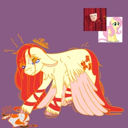 Size: 1024x1024 | Tagged: oc name needed, safe, artist:will._.blackwood, fluttershy, oc, pegasus, g4, adoptable, crossover, crying, cutie mark, female, fusion:fluttershy, fusion:gangle, gangle, mare, mask, ribbon, the amazing digital circus