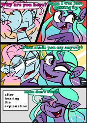 Size: 1240x1754 | Tagged: safe, artist:jully-park, oc, oc:charlotte parker, oc:ella evans, earth pony, pegasus, pony, comic:how i meet my chaotic friends, comic