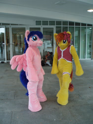 Size: 2112x2816 | Tagged: safe, artist:atalonthedeer, firefly, oc, oc:canni soda, human, galacon, g1, 2013, fursuit, irl, irl human, photo, ponysuit