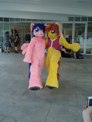 Size: 2112x2816 | Tagged: safe, artist:atalonthedeer, firefly, oc, oc:canni soda, human, galacon, g1, 2013, fursuit, irl, irl human, photo, ponysuit