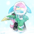 Size: 2000x2000 | Tagged: safe, artist:sinrinf, fluttershy, bird, pegasus, pony, g4, animal, bunny ears, butterfly hairpin, cheek fluff, clothes, female, mare, raised leg, scarf, snow, snowfall, solo, winter, winter outfit