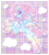 Size: 1447x1613 | Tagged: safe, artist:pinxpony, oc, oc only, oc:soft skies, pegasus, pony, g4, fusion, fusion:fluttershy, fusion:rainbow dash, passepartout, pegasus oc, ponysona, solo