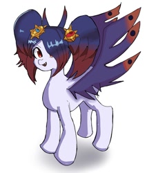 Size: 1085x1200 | Tagged: safe, artist:drawing4justice, pegasus, pony, fanart, magic, pigtails, ponified, solo, warhammer (game), warhammer 40k