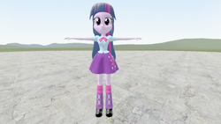 Size: 1280x720 | Tagged: safe, artist:sanjavy, twilight sparkle, human, equestria girls, g4, 3d, female, outdoors, solo, source filmmaker, t pose