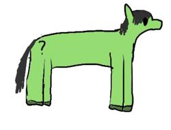 Size: 494x375 | Tagged: safe, oc, oc only, oc:filly anon, earth pony, pony, anatomically incorrect, colored hooves, dot eyes, ear, earth pony oc, female, filly, hooves, incorrect leg anatomy, intentionally bad, legs, mane, op is sleep deprived, op isn't even trying anymore, side view, tail